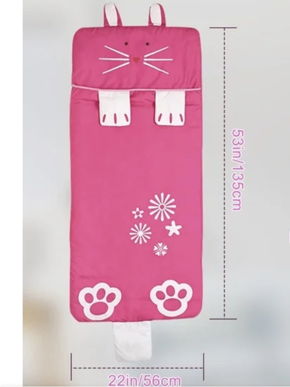 💕Kid’s Pink Cat Themed Sleeping Bag! - Picture 6 of 11